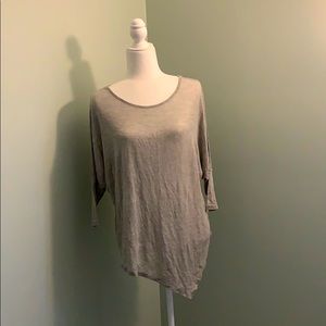 Beyond Yoga Gray Asymmetrical Top